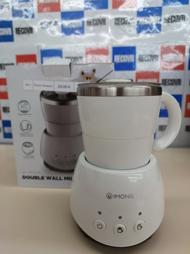 Espumador leche 70ml automático eléctrico y espuma de doble pared de acero inoxidable 304 para capuchino leche caliente chocolate caliente